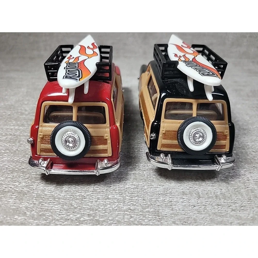 2 - 1949 Ford Woody Wagon Diecast Car 1:38 Scale SS 5737 RonJon Surf Red & Black